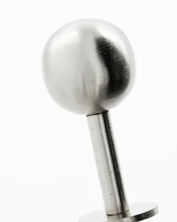 Ball knage 2-pak - Sølvfinish, Ø8x4 cm - House Doctor