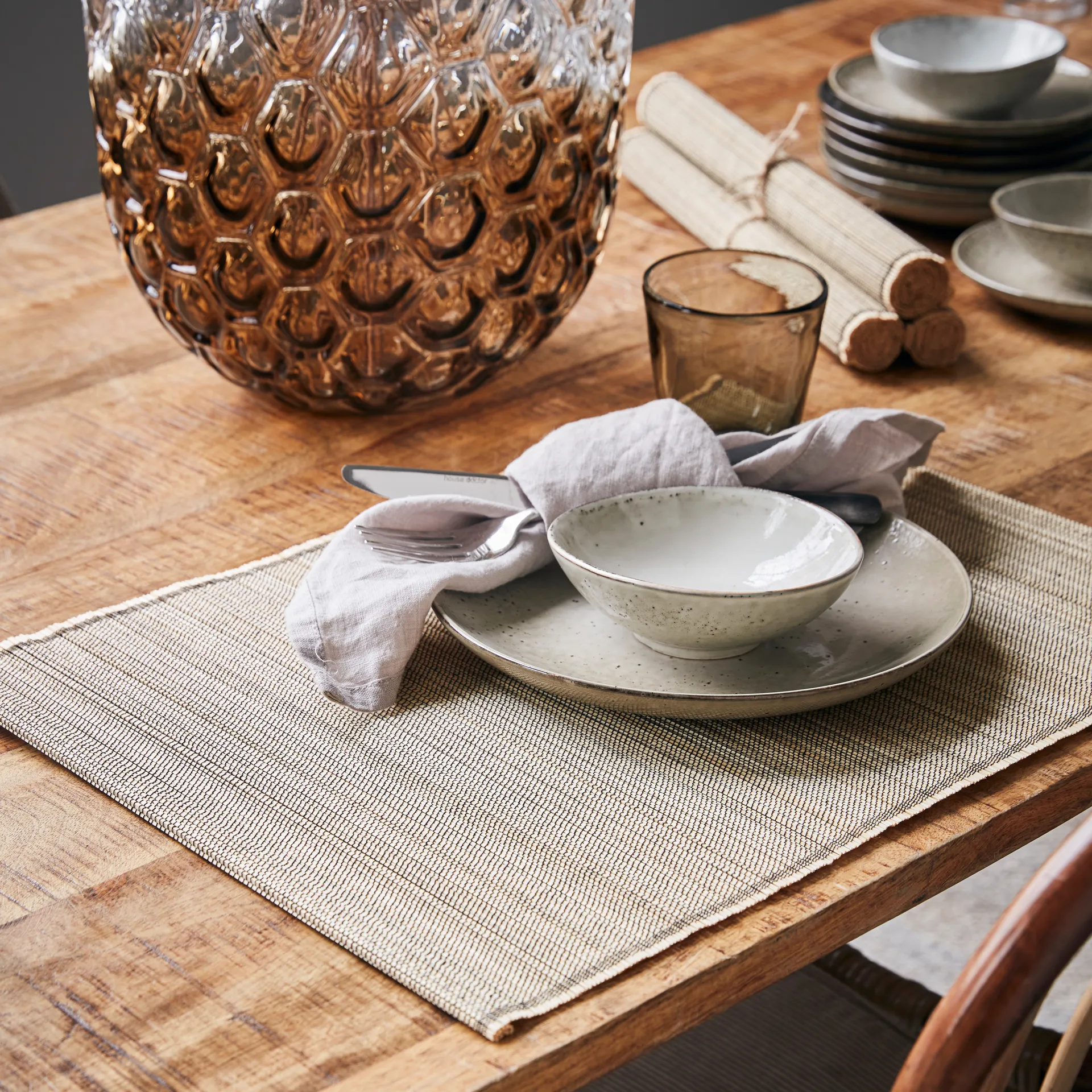 Bamb dækkeserviet 33x45 cm 4-pak, Natur House Doctor