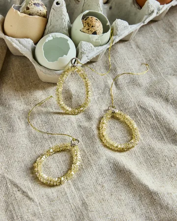 Beads påskehæng 3 pak - Champagne - House Doctor