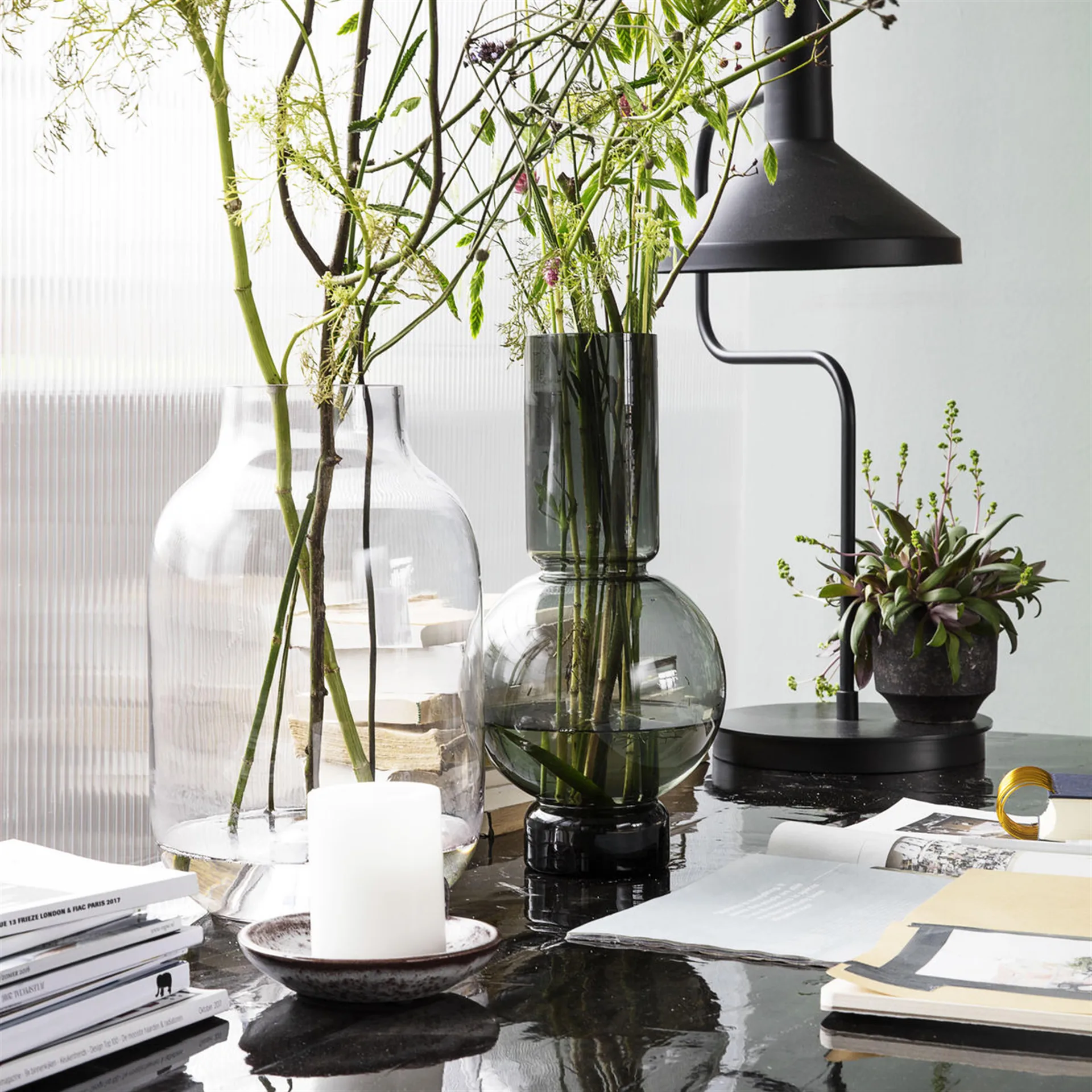 Boble vase 35 cm, grå House Doctor