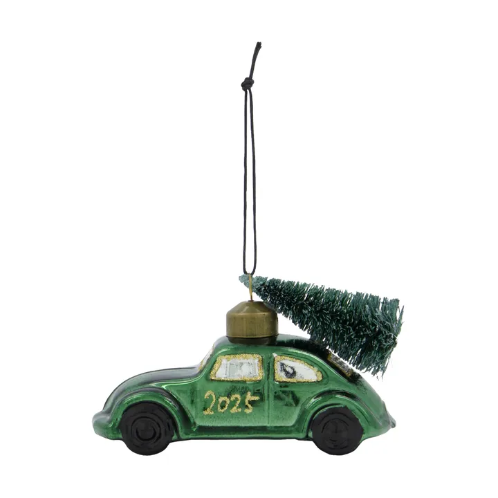 Car juletræspynt - Grøn-guld - House Doctor
