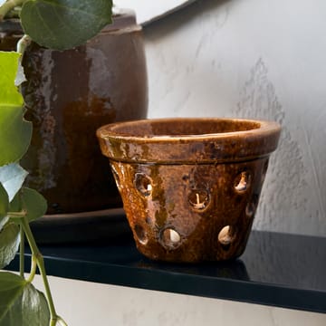 Chau fyrfadsstage 11 cm - Mørkebrun - House Doctor