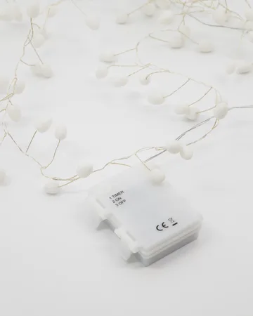 Cher lyskæde 250 cm - Hvid-sølv - House Doctor