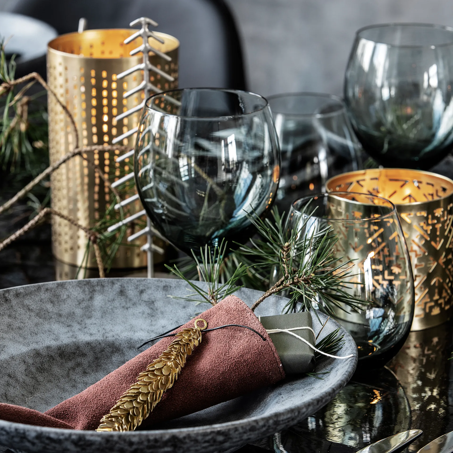 Cone juledekoration 14 cm, Messing House Doctor