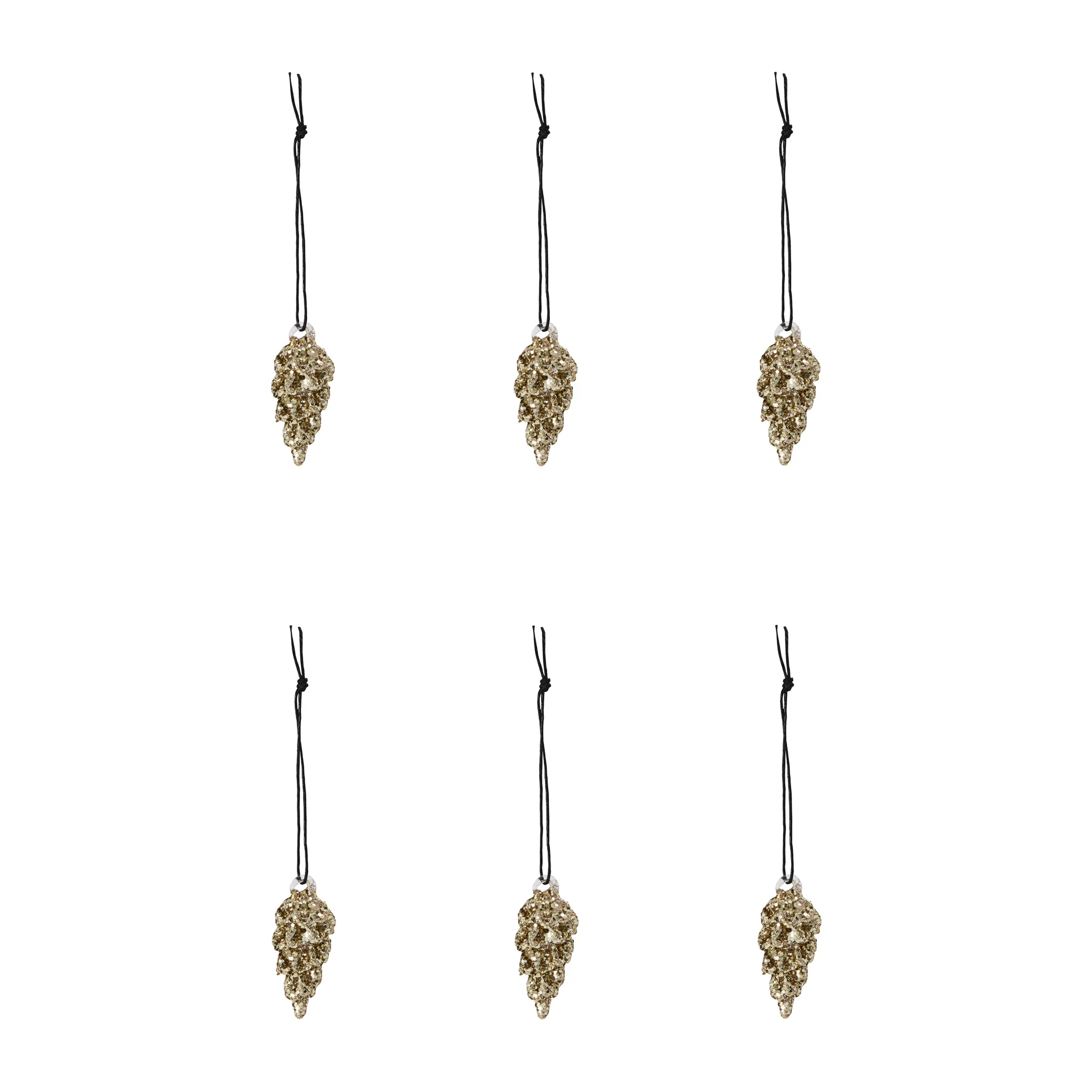 Cone juleophæng 5,5 cm 6-pak, Guld House Doctor