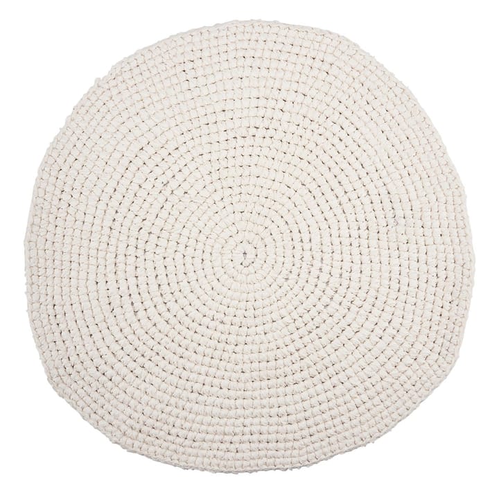 Crochet tæppe Ø80 cm - Hvid - House Doctor