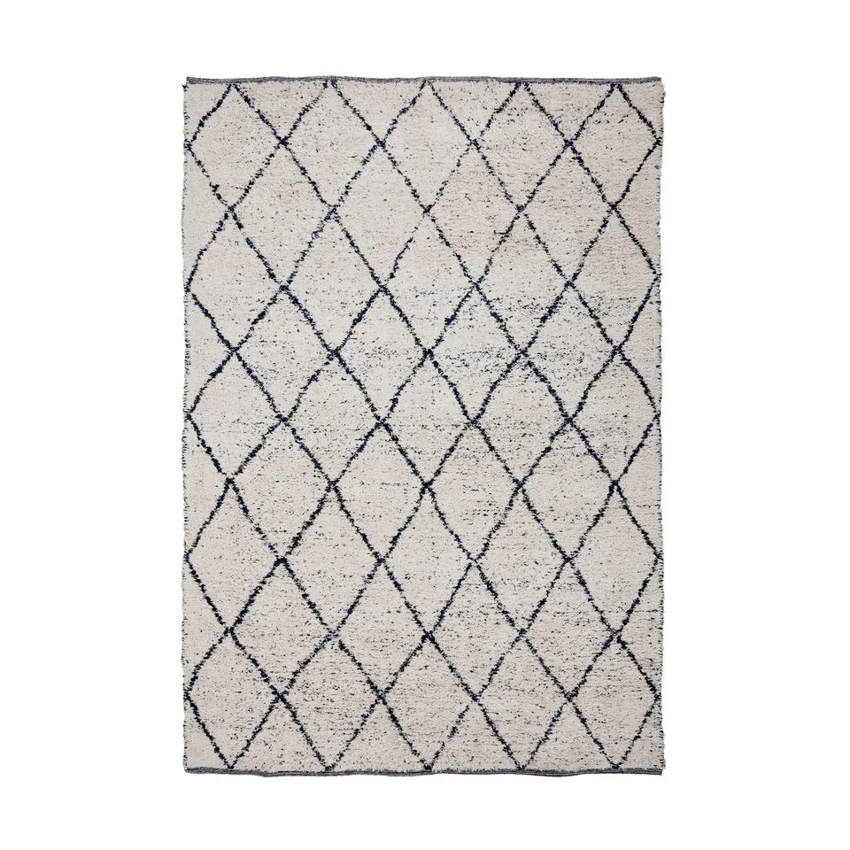 Cruz tæppe, Sort-off white, 140x200 cm House Doctor