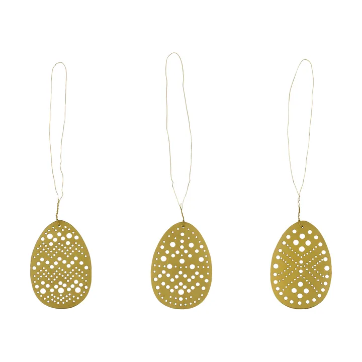 Cut påskehæng 3 dele - Antik messing - House Doctor