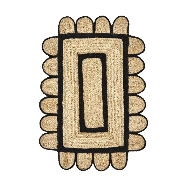Denta dørmåtte - Sort-natur, 60x90 cm - House Doctor
