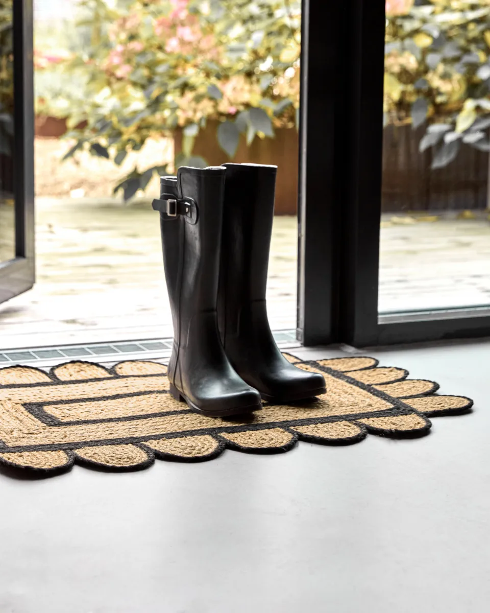 Denta dørmåtte, Sort-natur, 60x90 cm House Doctor