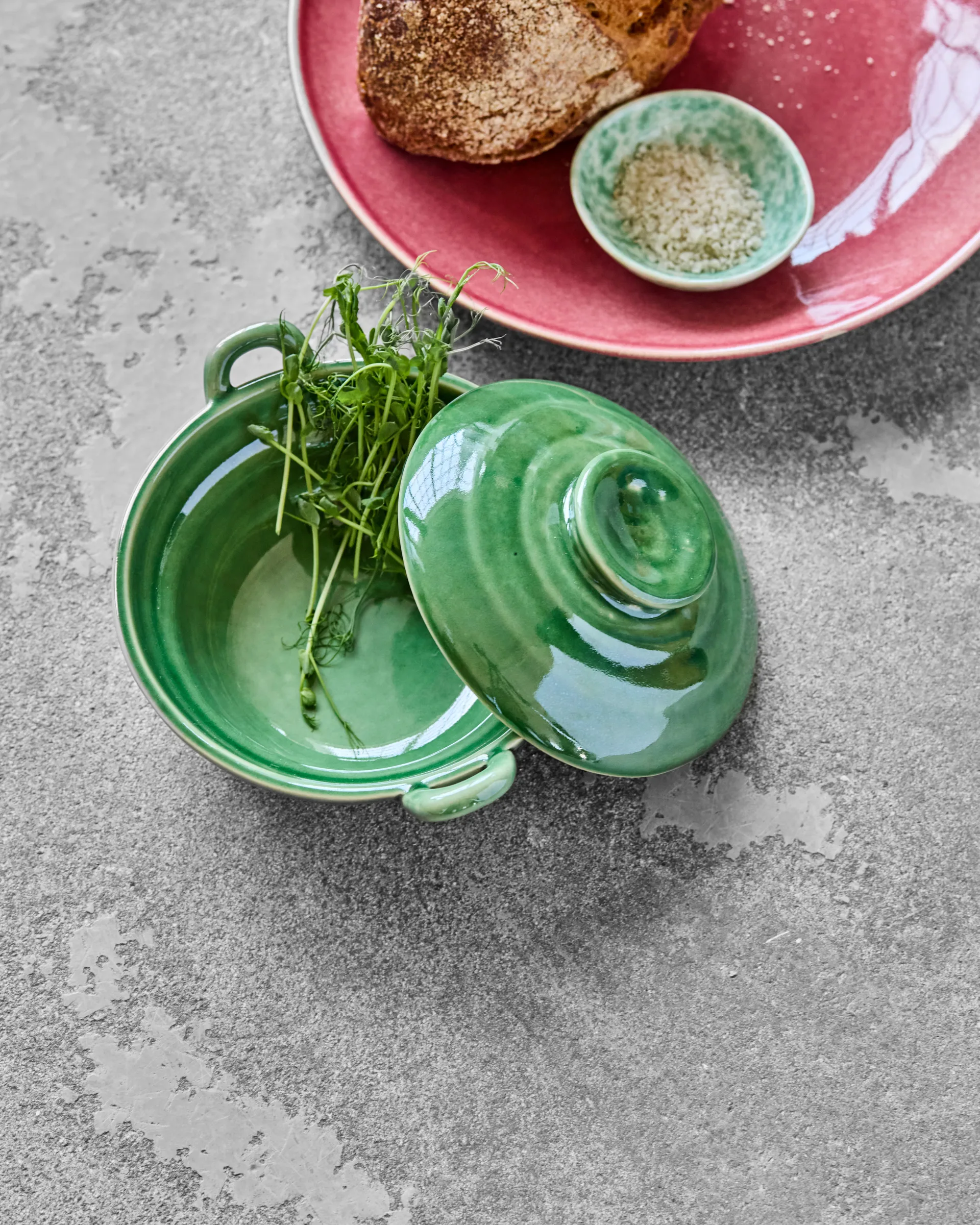 Diva krukke med låg, Grøn House Doctor