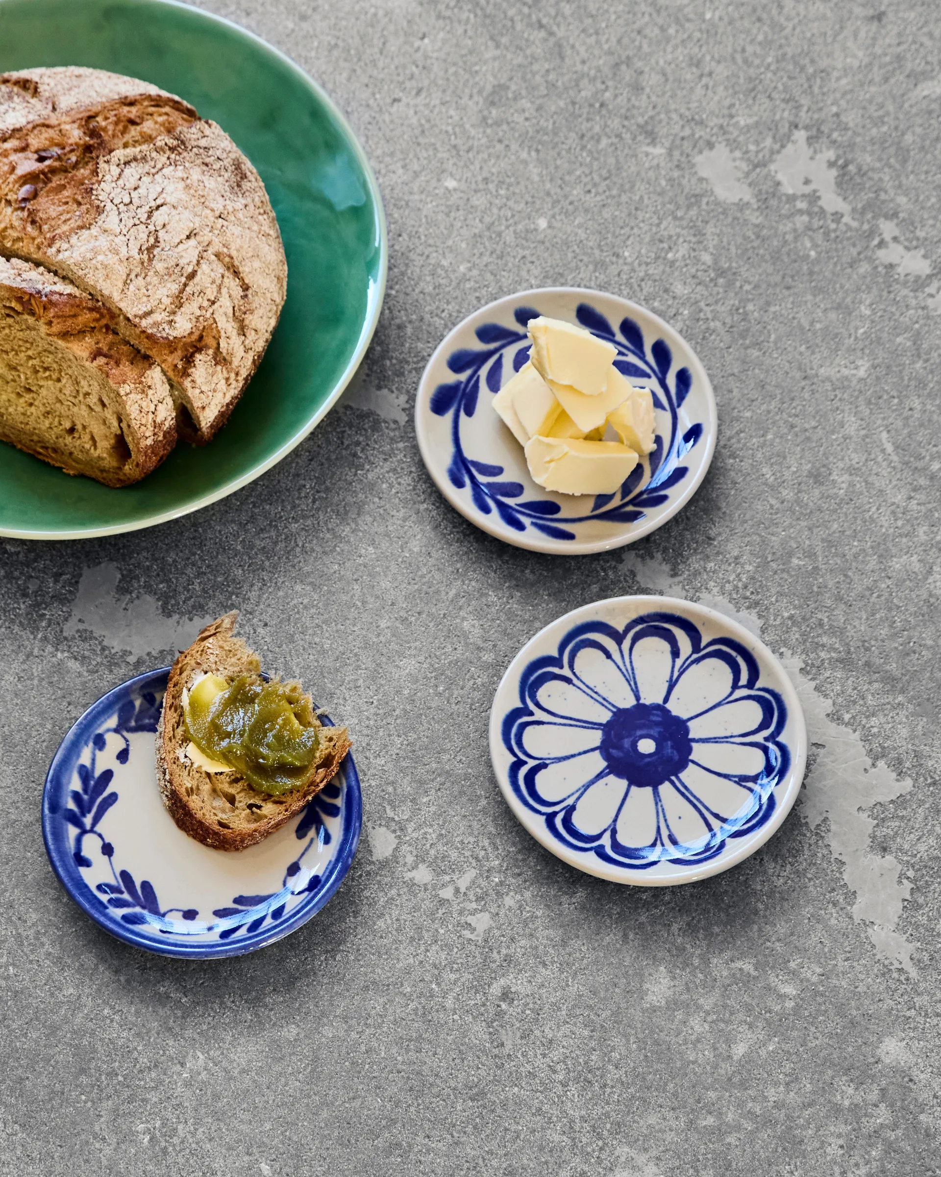 Diva tallerken Ø13 cm 3 dele, Blå House Doctor