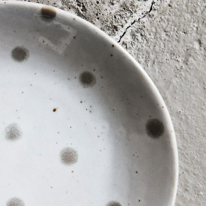 Dots tallerken Ø15,7 cm, Hvid/Grøn House Doctor