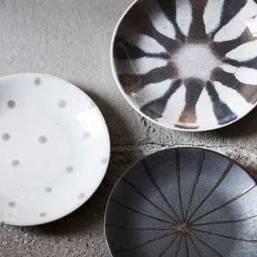 Dots tallerken Ø15,7 cm - Hvid/Grøn - House Doctor