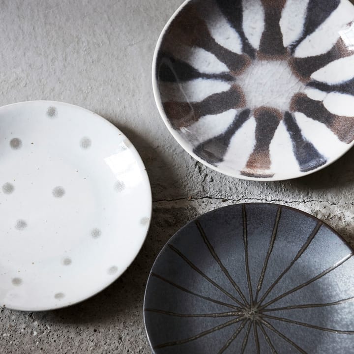 Dots tallerken Ø15,7 cm, Hvid/Grøn House Doctor