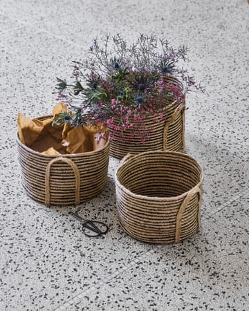 Dungi opbevaringskurve lav 3 pak - Sort-natur - House Doctor