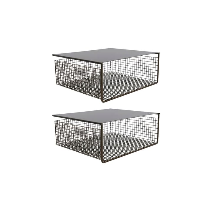 Fari metal kurv 30x35 cm 2-pak - Sort - House Doctor