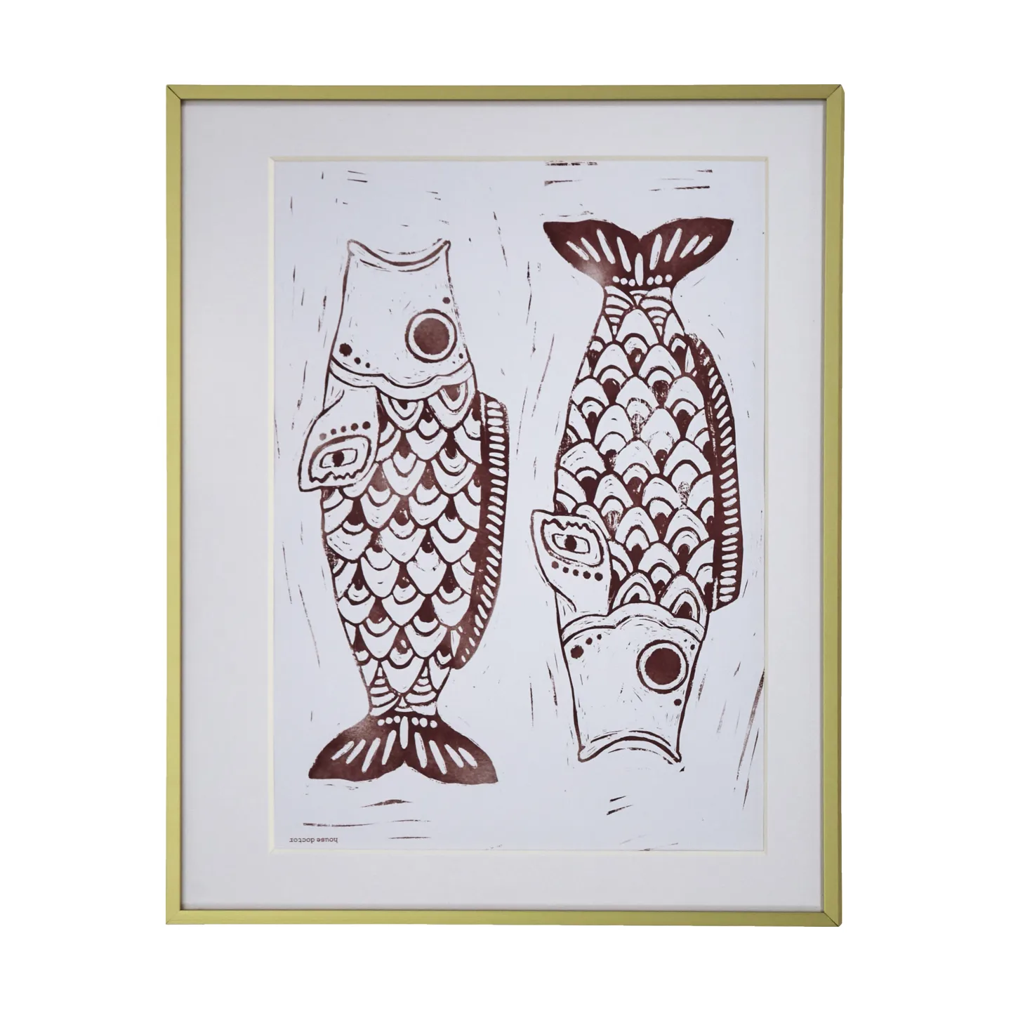 Fish wall art kunstværk 40x50 cm, Burgundy House Doctor