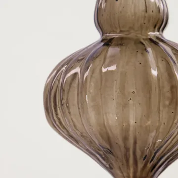 Fluted julekugle Ø6,5 cm 2 dele - Amber - House Doctor