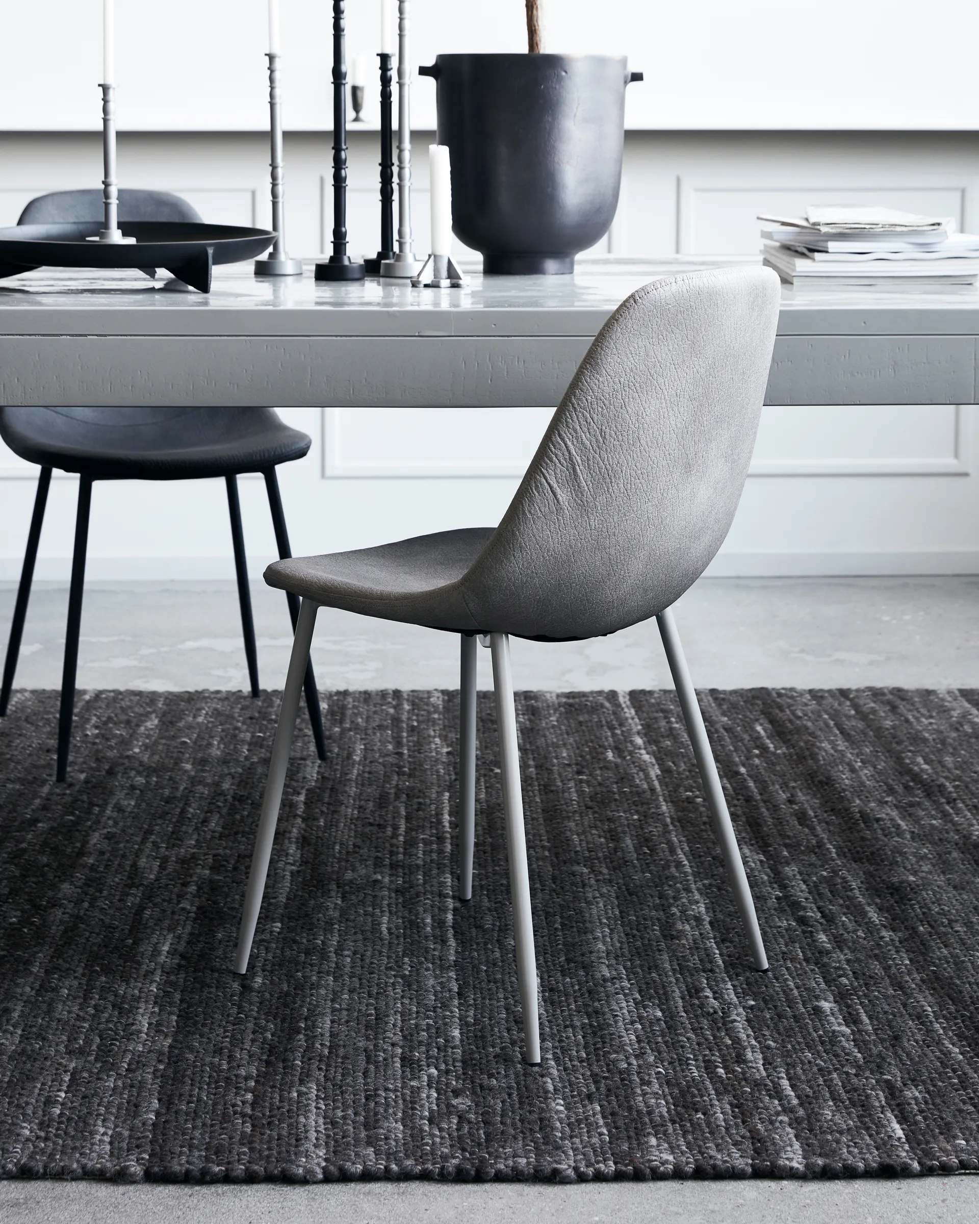 Found stol kunstlæder, Antique light grey House Doctor