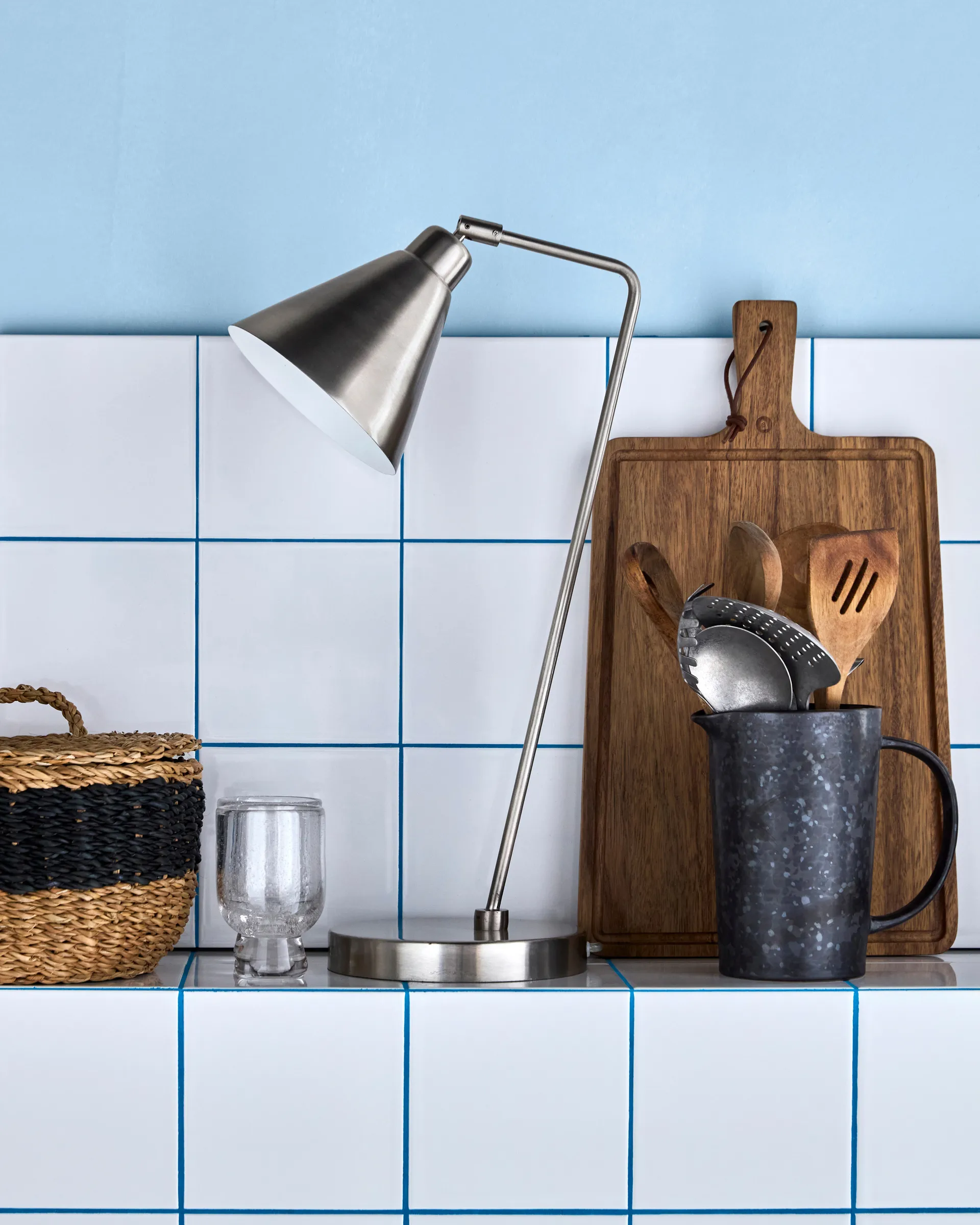 Game bordlampe, Børstet sølv House Doctor