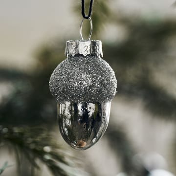 Glint juletræsophæng 5,8 cm 6-pak - Silver - House Doctor