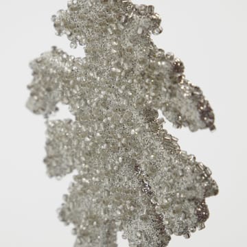 Gliz juletræsophæng 10,5 cm 3-pak - Sølvglitter - House Doctor
