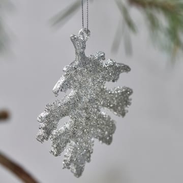 Gliz juletr�æsophæng 10,5 cm 3-pak - Sølvglitter - House Doctor