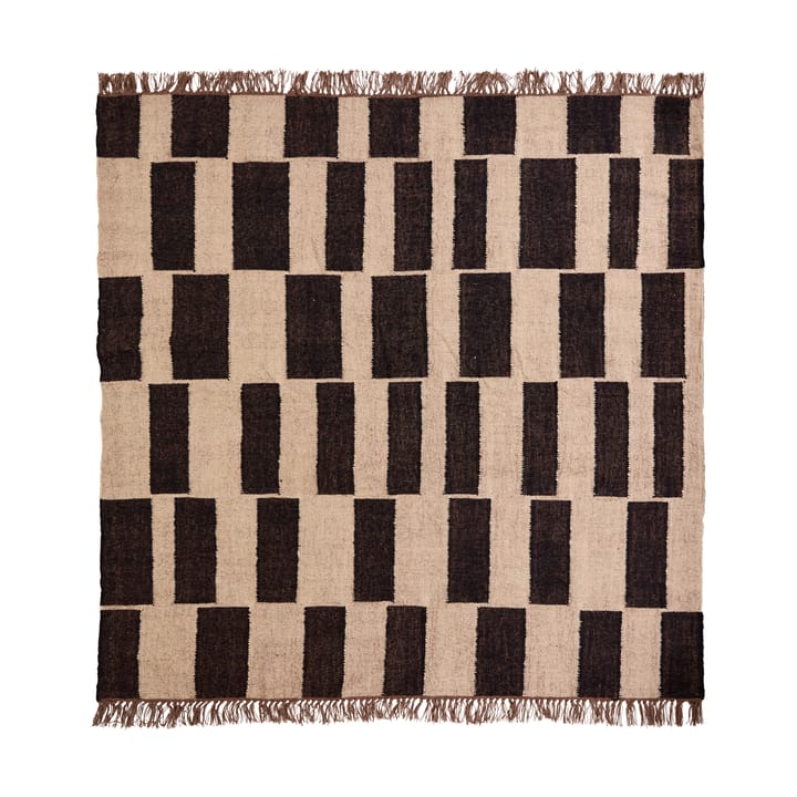 Graph måtte - Sort-natur, 180x180 cm - House Doctor