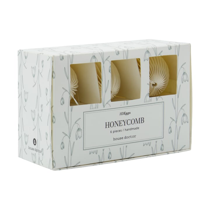 Honeycomb påskeæg 6-pak, Off-white House Doctor