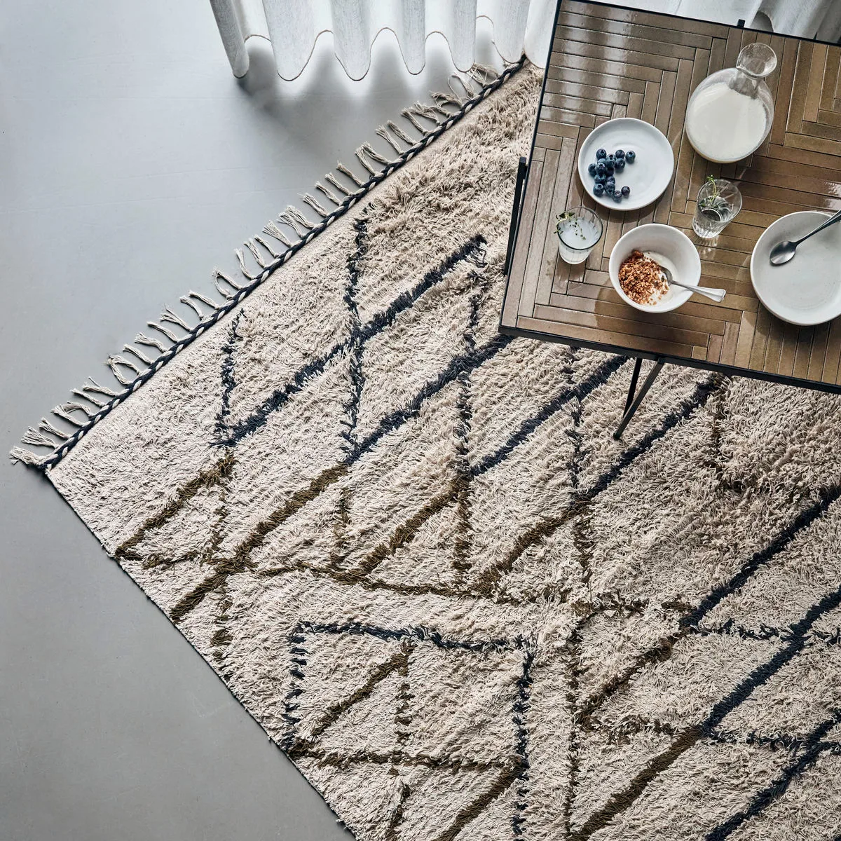 Indi tæppe, Off white, 140x200 cm House Doctor