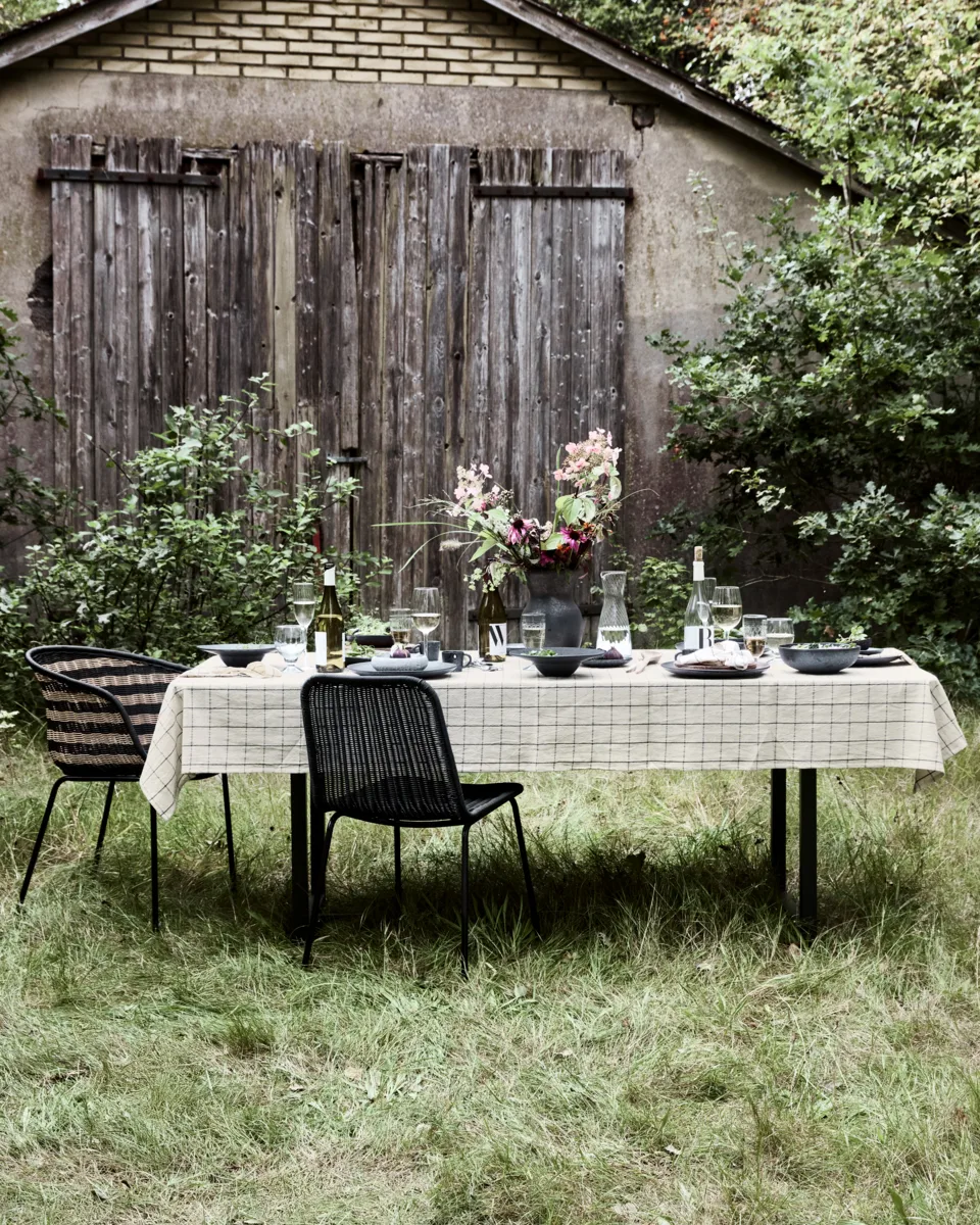 Join borddug 150x260 cm, Sort-off white House Doctor