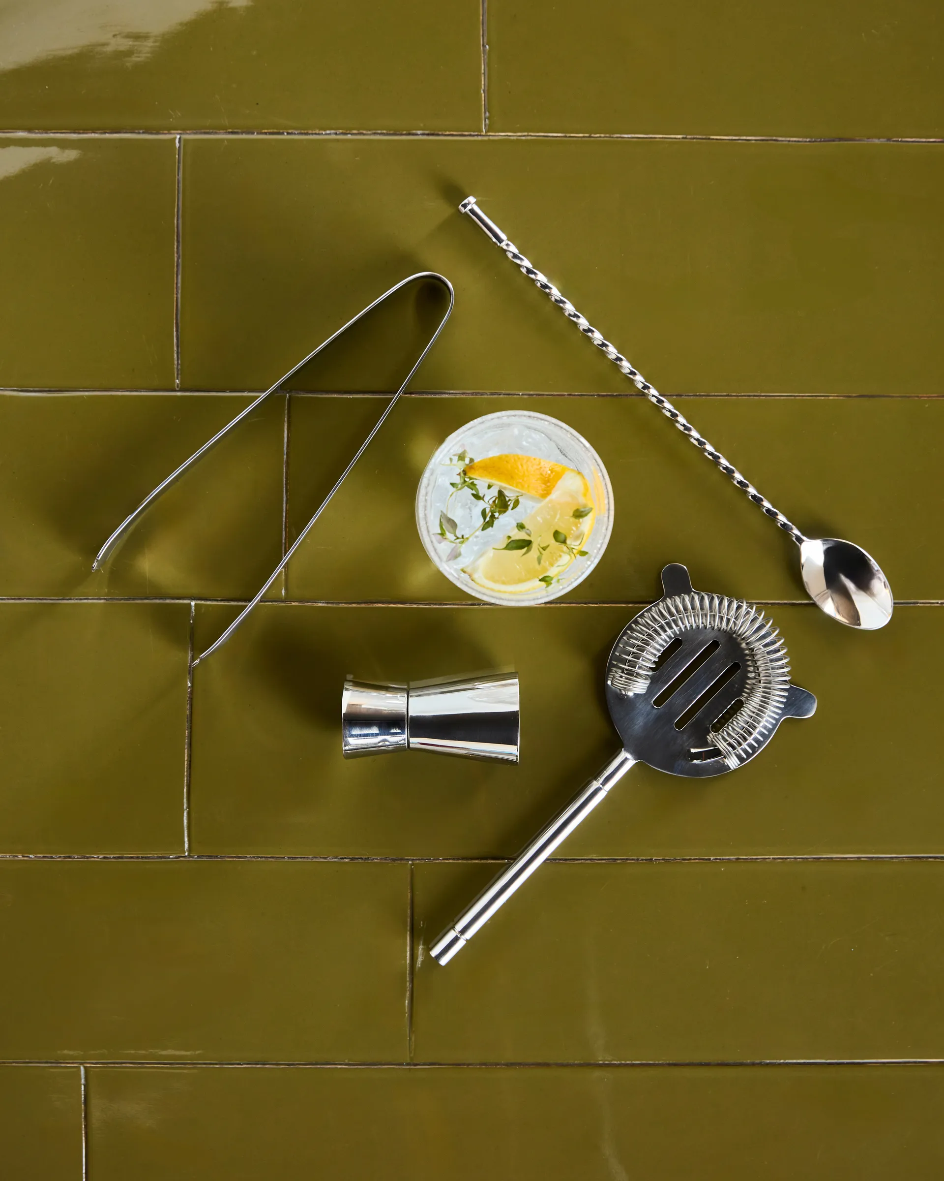 Kett barsett 4 dele, Sølvfinish House Doctor