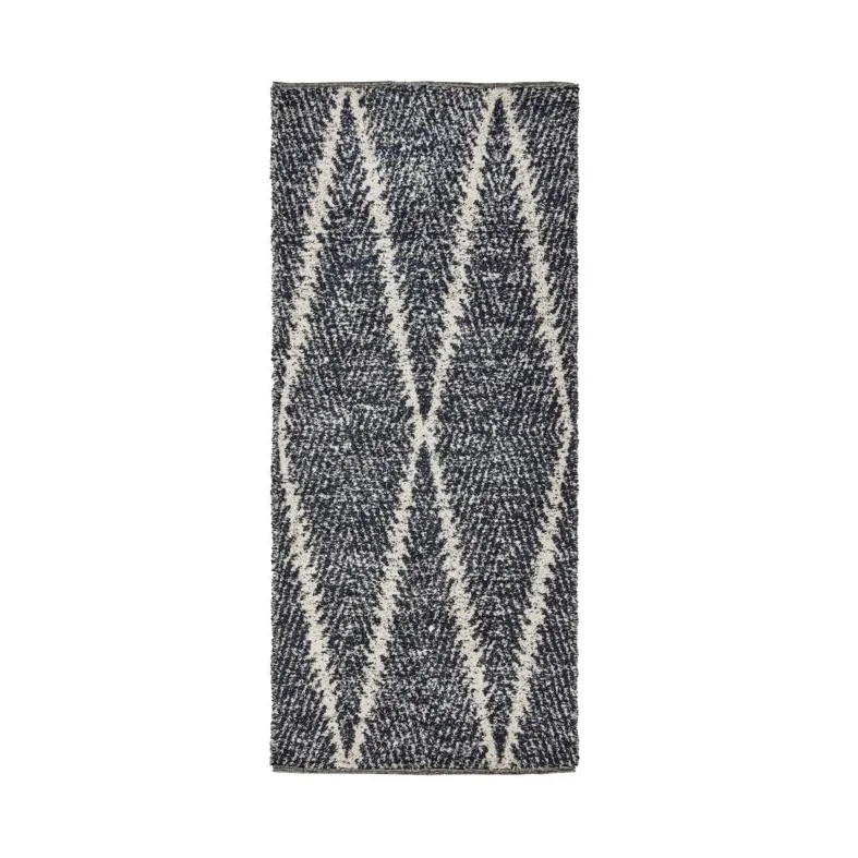 Kin tæppe, Sort-off white, 90x200 cm House Doctor