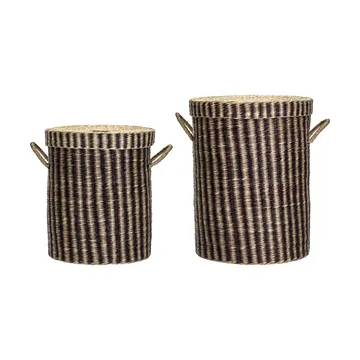 Laundry vasketøjskurv med låg 2 dele - Natur-brun - House Doctor