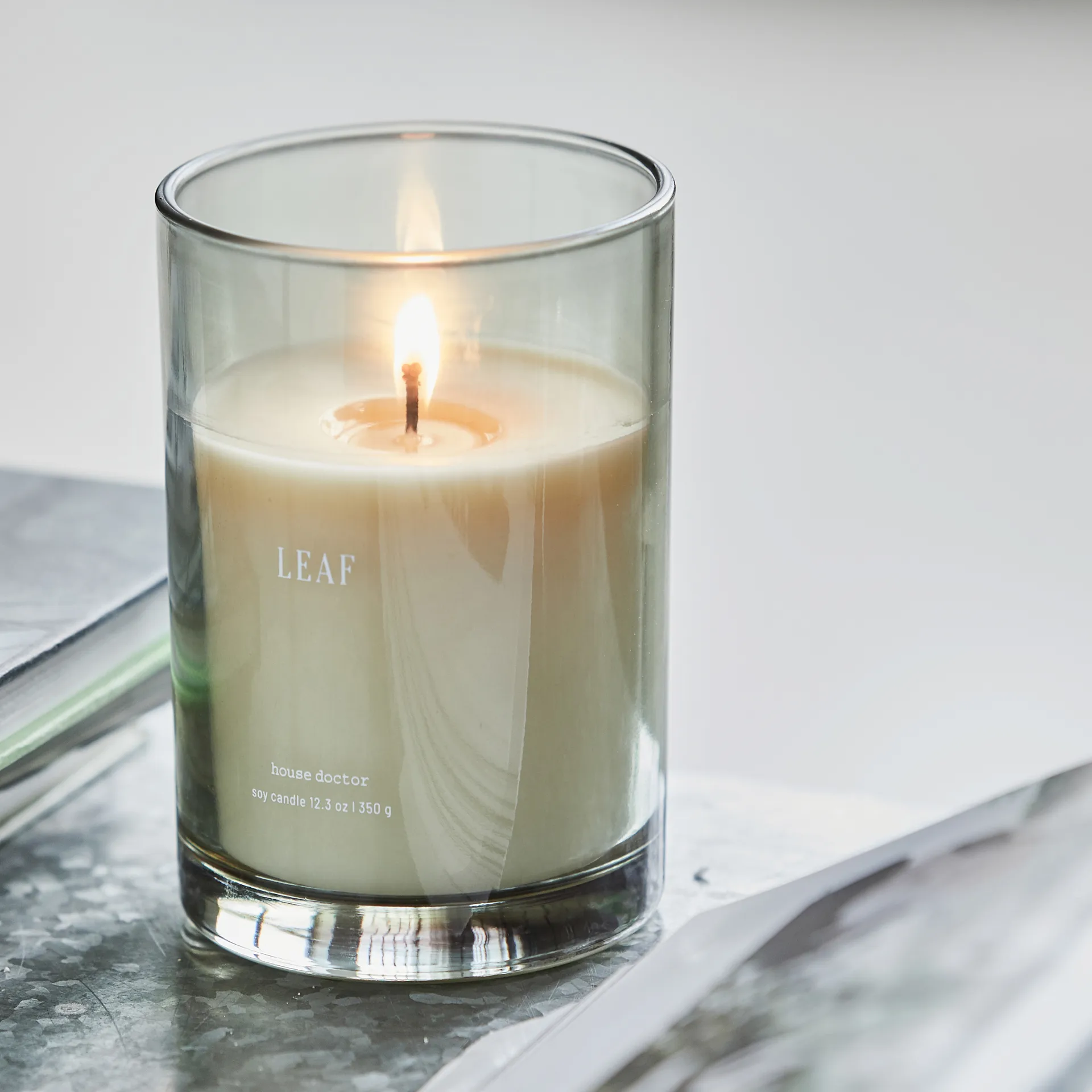 Leaf duftlys 50 timer, Grøn House Doctor