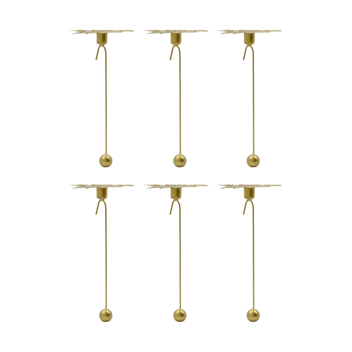 Leaves lysestage 4-pack, Antik messingfarve House Doctor