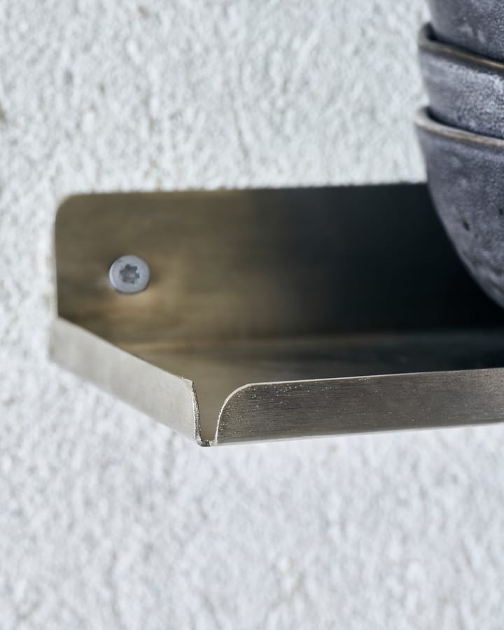 Ledge hylde 43 cm, Børstet sølv House Doctor