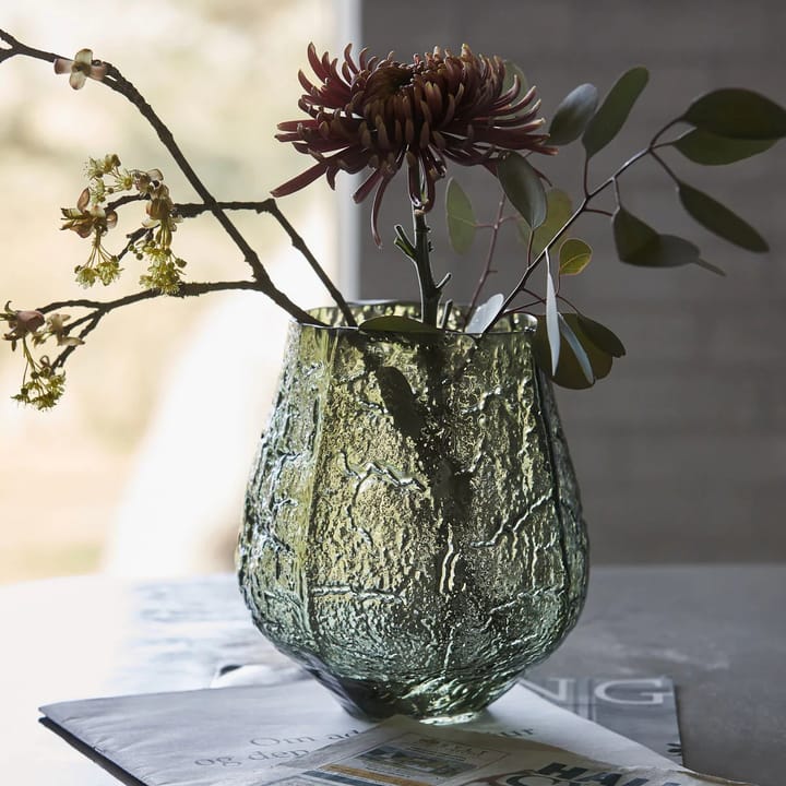 Moun vase 22 cm - Mørkegrøn - House Doctor