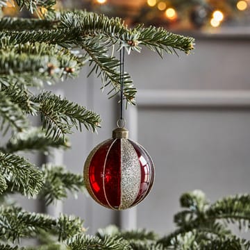 Mult julekugle Ø8 cm 4-pak - Vinrød - House Doctor