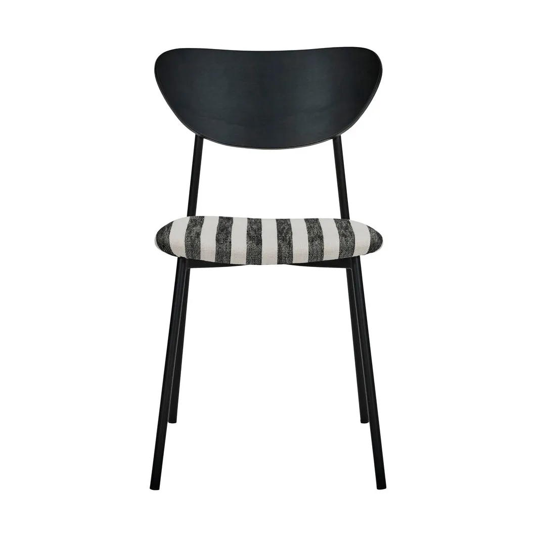 Must stol med sæde 2-pak, Sort-hvid House Doctor