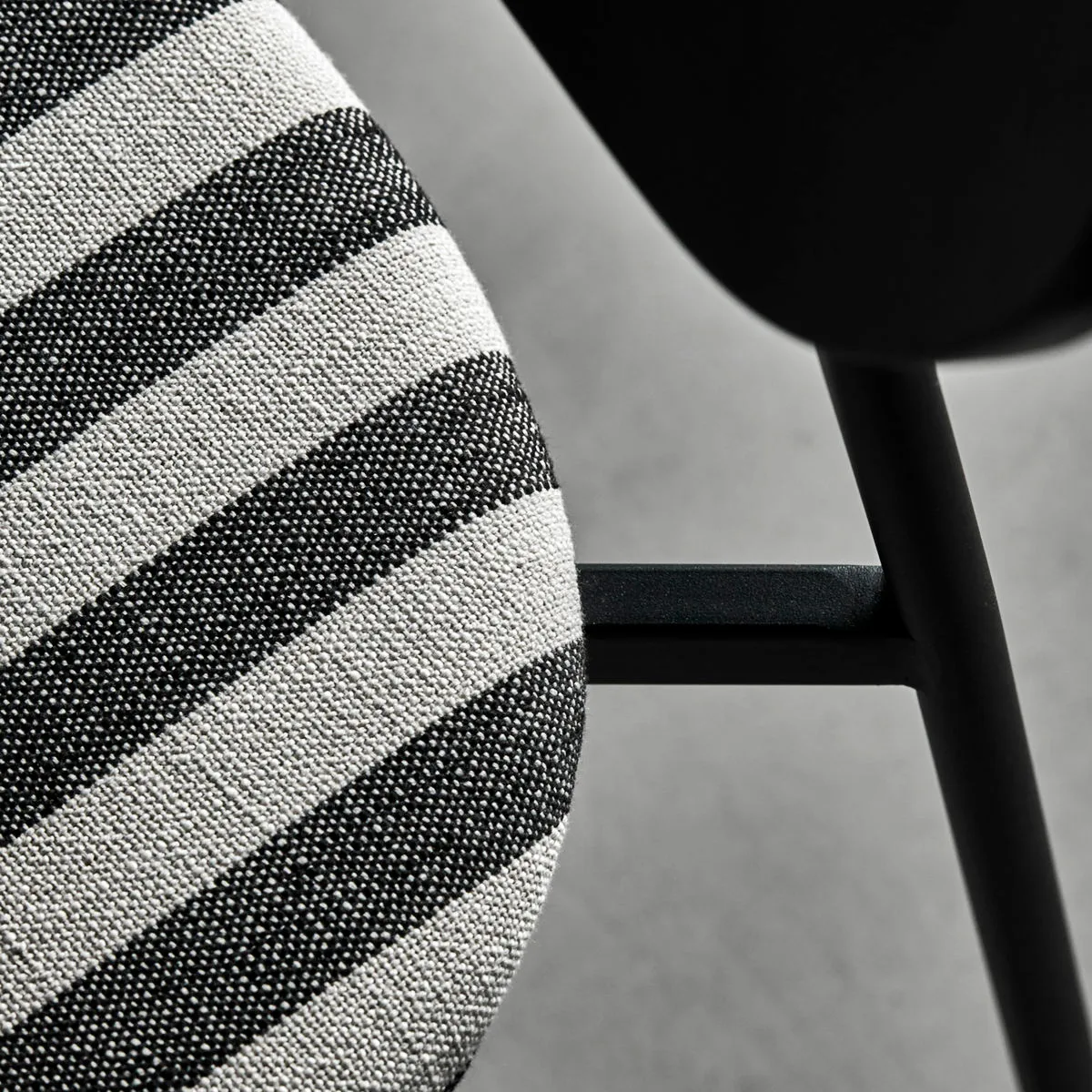 Must stol med sæde 2-pak, Sort-hvid House Doctor