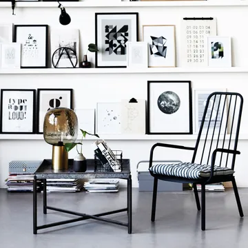 Note bordlampe - grå-messing - House Doctor