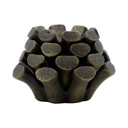 Pine Cone lysestage Ø9 cm - Antik messing - House Doctor