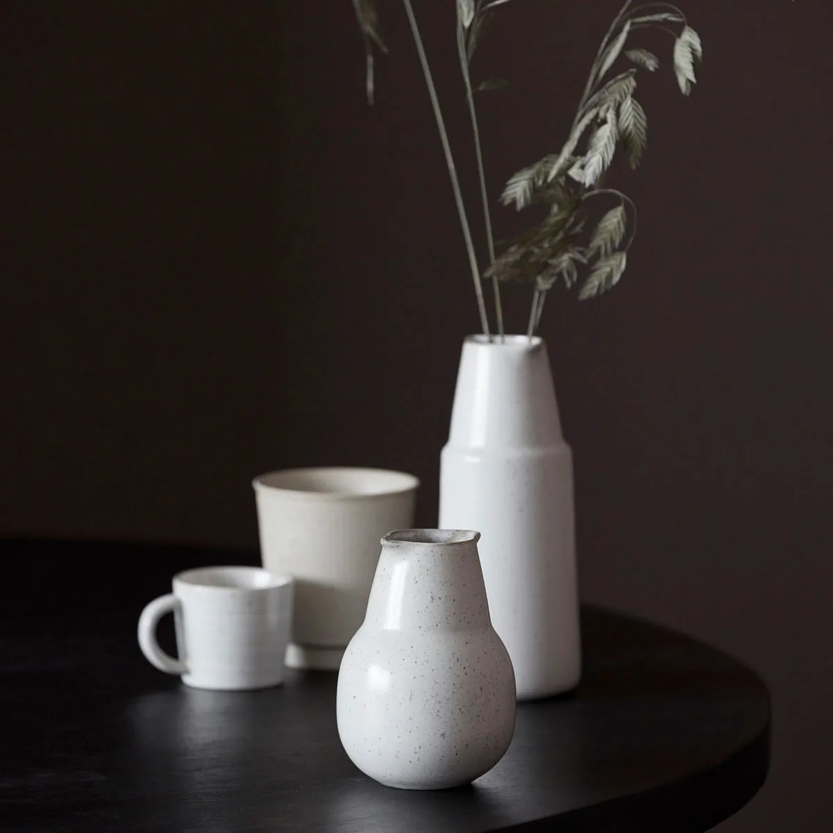 Pion karaffel 12 cm, Grå/Hvid House Doctor