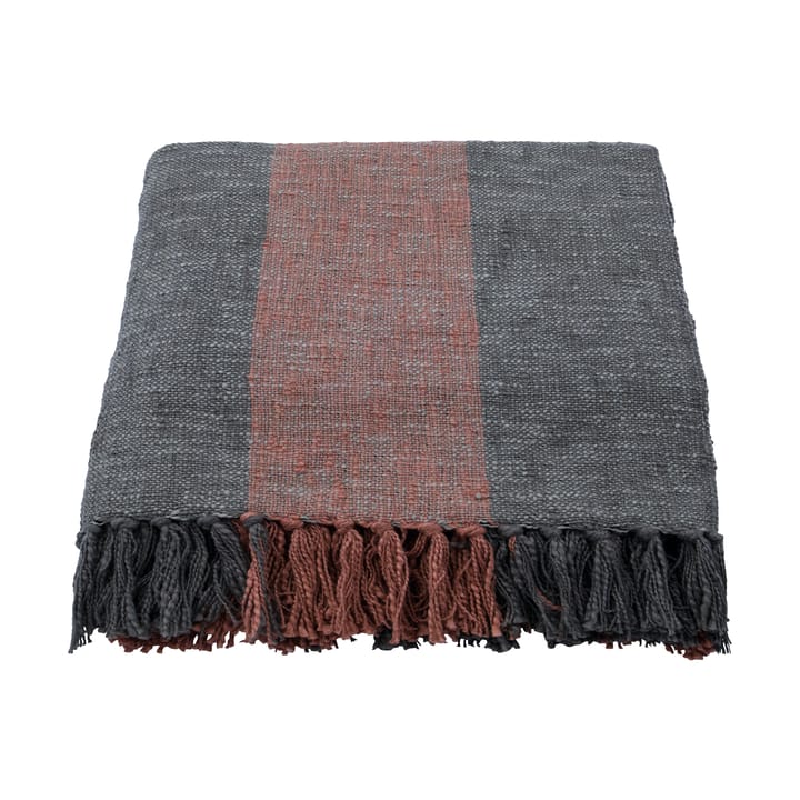 Ponra plaid 130x180 cm - Khaki-Brænd rød - House Doctor