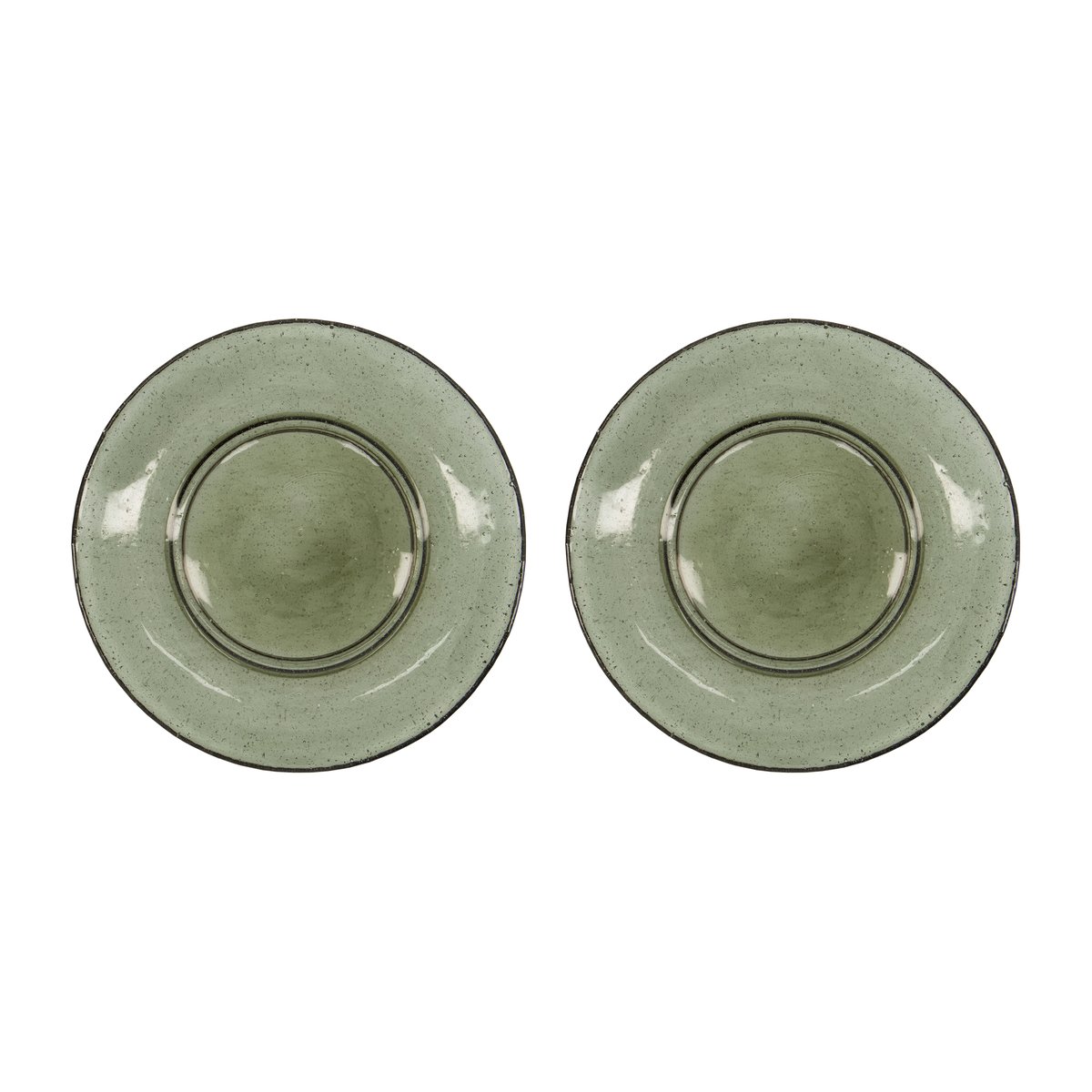 House Doctor Rain asiet Ø21 cm 2-pak Grøn | Skandinavisk Design | Assietter | Grøn