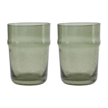 Rain glas 10,5 cm 2-pak - Grøn - House Doctor