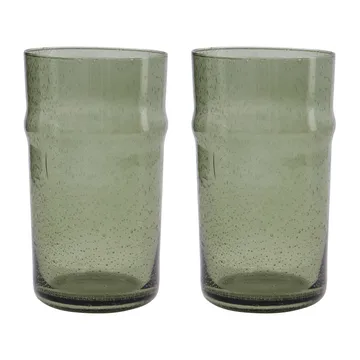 Rain glas 14 cm 2-pak - Grøn - House Doctor