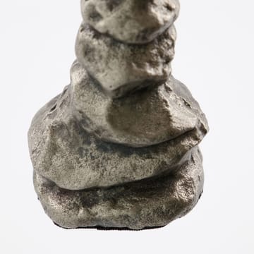 Raku lysestage antiksølv - 20 cm - House Doctor